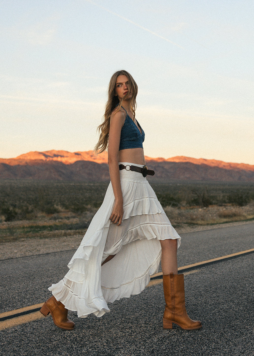 woman on a road